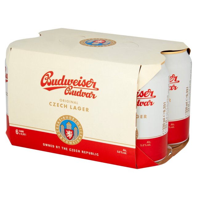 Budweiser Budvar Original Czech Lager Can   6 x 330ml GOODS M&S   