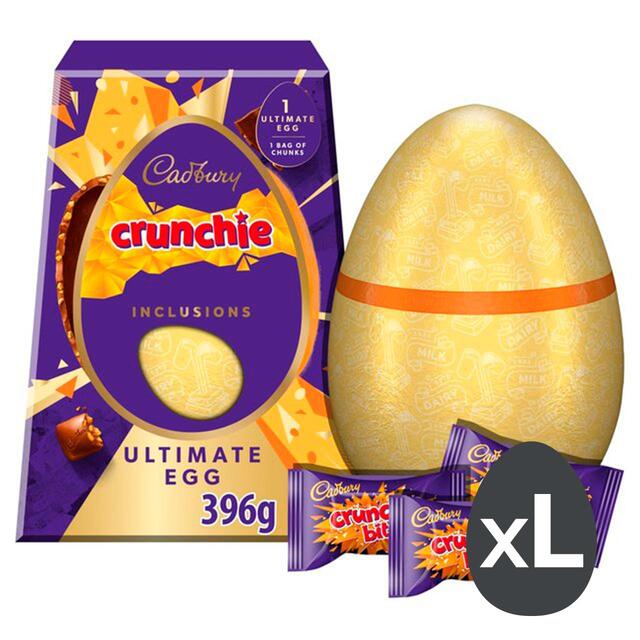 Cadbury Crunchie Inclusions Ultimate Milk Chocolate Egg   396g