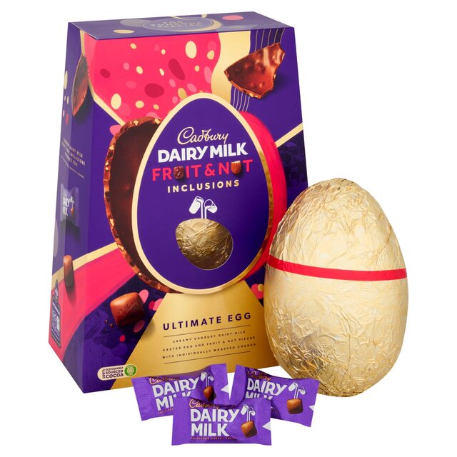 Cadbury Dairy Milk Fruit & Nut Inclusions Ultimate Egg   400g