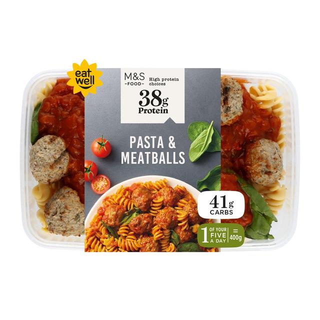 M&S High Protein Pasta & Meatballs Box   400g GOODS M&S   