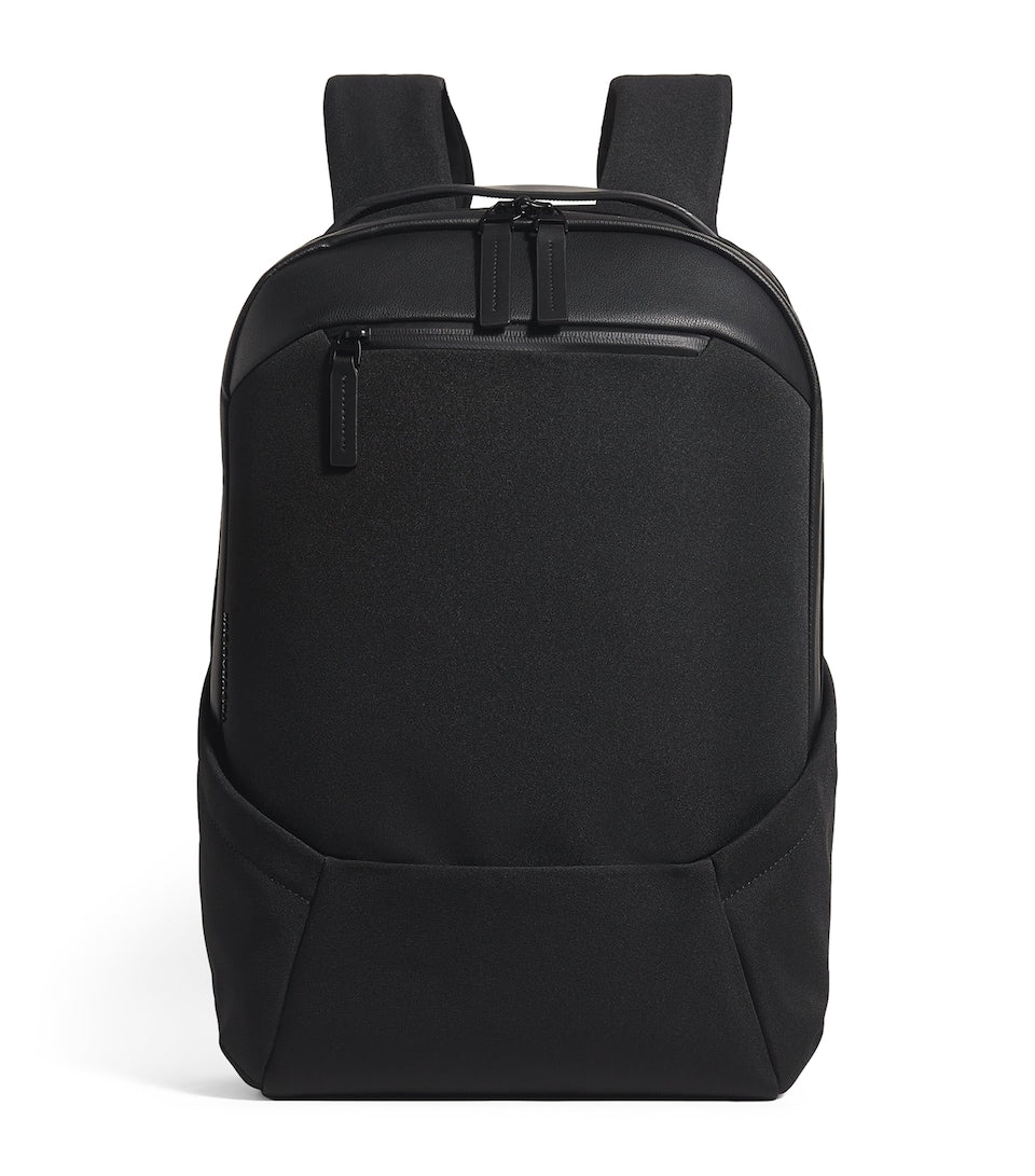 Sleek Backpack with Carbon Fibre Accents and USB Port, 43cm x 30.5cm x 14cm