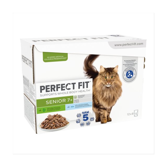 Perfect Fit Cat Pouches Senior 7+ Mixed   12 x 85g GOODS M&S   