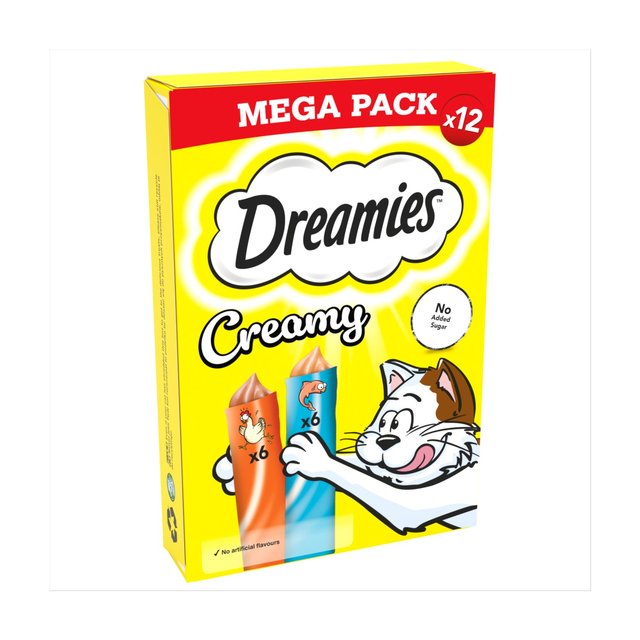 Dreamies Cat Treat Creamy Snack with Chicken & Salmon   12 per pack GOODS M&S   