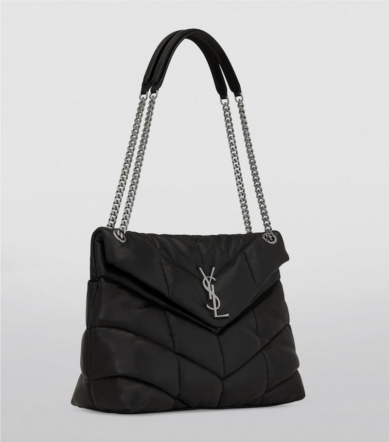 Saint Laurent Loulou Puffer Matelassé shoulder bag in leather, UK version