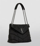 Saint Laurent Loulou Puffer Matelassé shoulder bag in leather, UK version