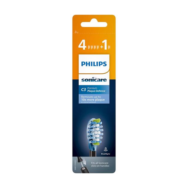 Philips Sonicare Premium Plaque Defence RFID - 4+1 pk Black   4 per pack