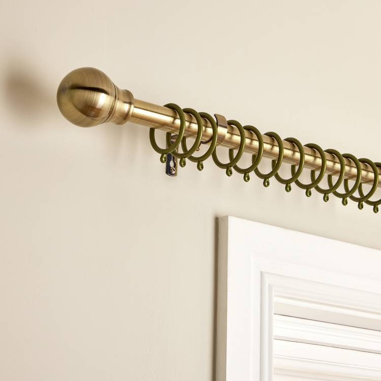 Argos Home brass extendable curtain pole 110cm-300cm - British product