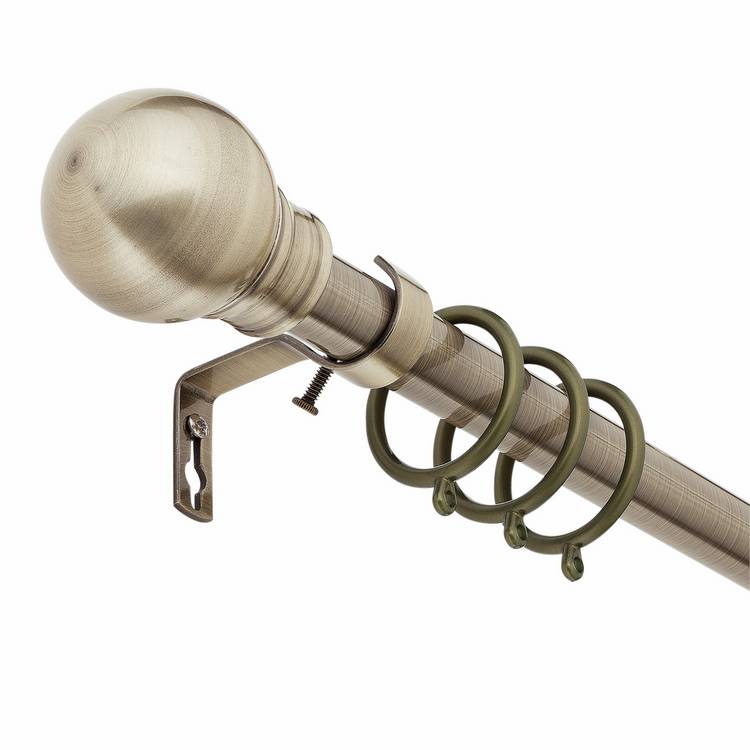 Argos Home brass extendable curtain pole 110cm-300cm - British product