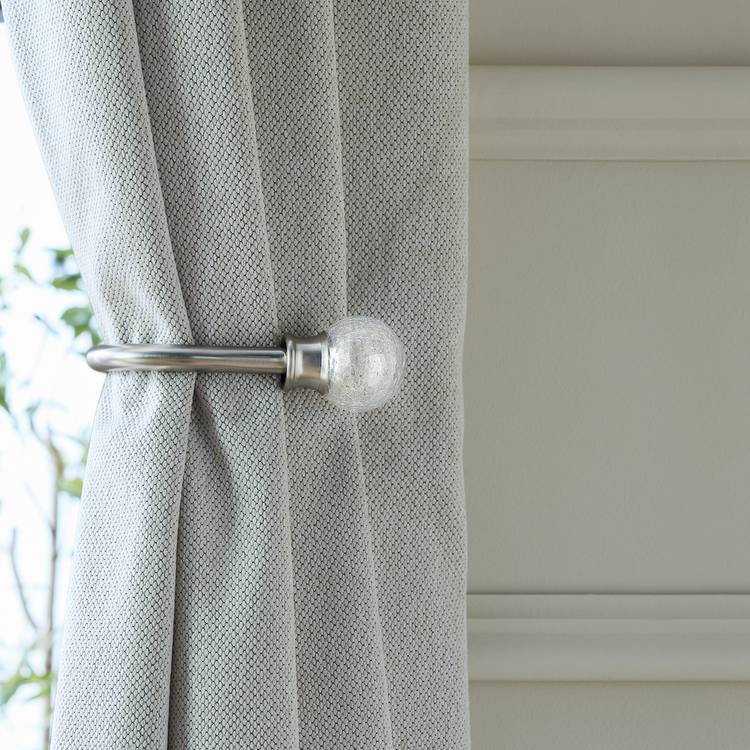 Argos Home Cora crackle ball curtain holdbacks metallic, 2 pack 20cm, imported from the UK