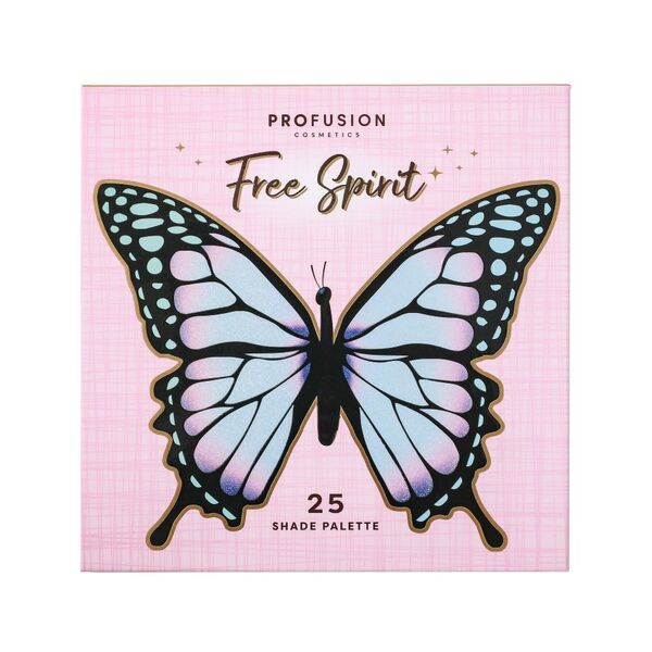 Profusion Cosmetics Free Spirit eyeshadow palette 25 shades, UK version