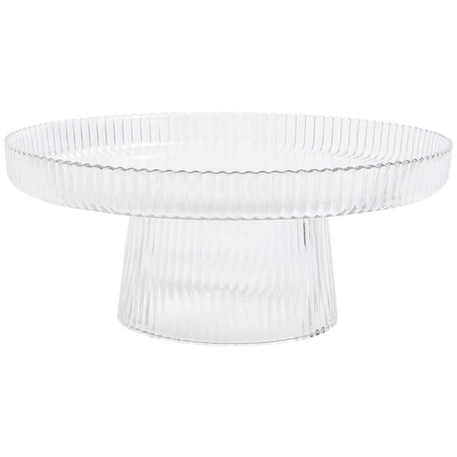 M&S Ribbed Glass Cake Stand GOODS M&S   