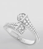 MARLI New York Cleo diamond wrap ring 18kt white gold - British product