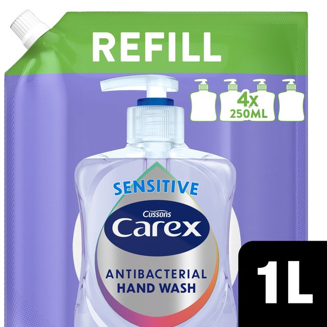 Carex Sensitive Antibacterial Handwash Refill   1L GOODS M&S   