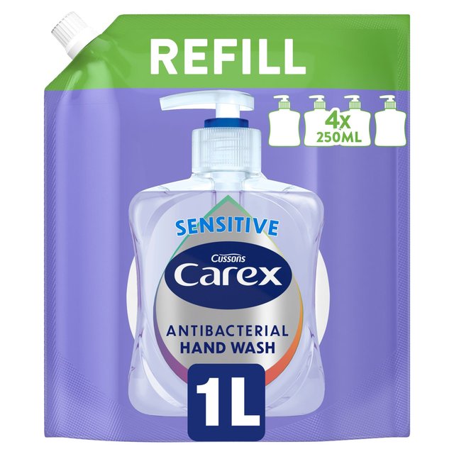 Carex Sensitive Antibacterial Handwash Refill   1L GOODS M&S   