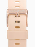 Smart Watch with Pink Silicone Strap, Rose Gold Case, 1.1-inch Display, IP67 Water Resistant