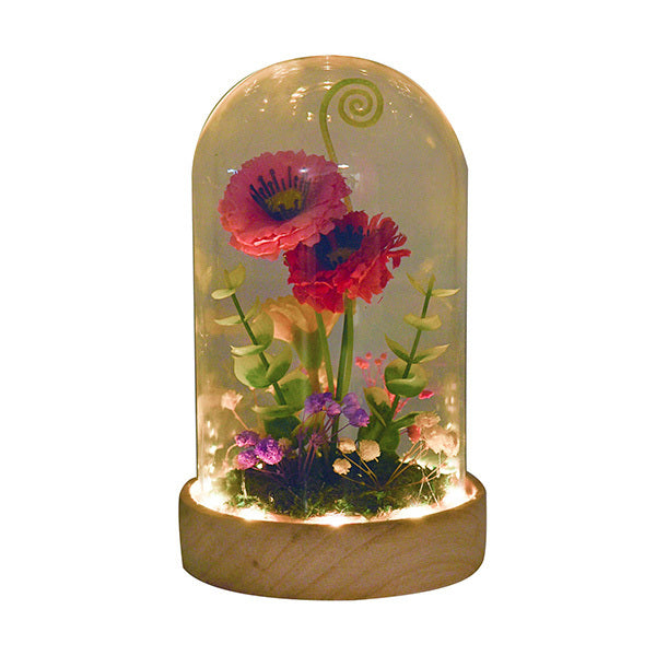 The Cottage  Glass Flower Vase With Dome GOODS Superdrug   