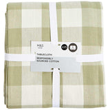 M&S Gingham Tablecloth Green GOODS M&S   