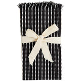 M&S Linear Stitch Napkins Black   4 per pack GOODS M&S   