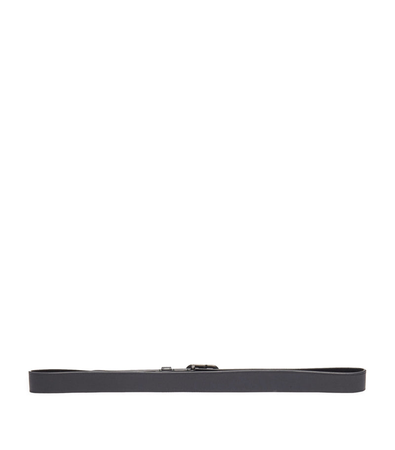 Balenciaga leather belt with burnished hardware and buckle fastening - British product
