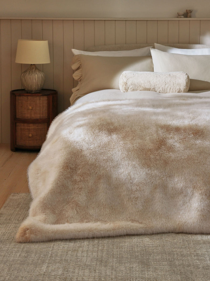 Ivory Loulou Faux Fur Throw