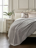Silver Plush Fleece Throw