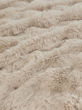 Oyster Aspen faux fur throw (British brand)