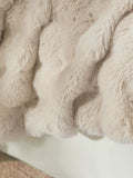 Oyster Aspen faux fur throw (British brand)
