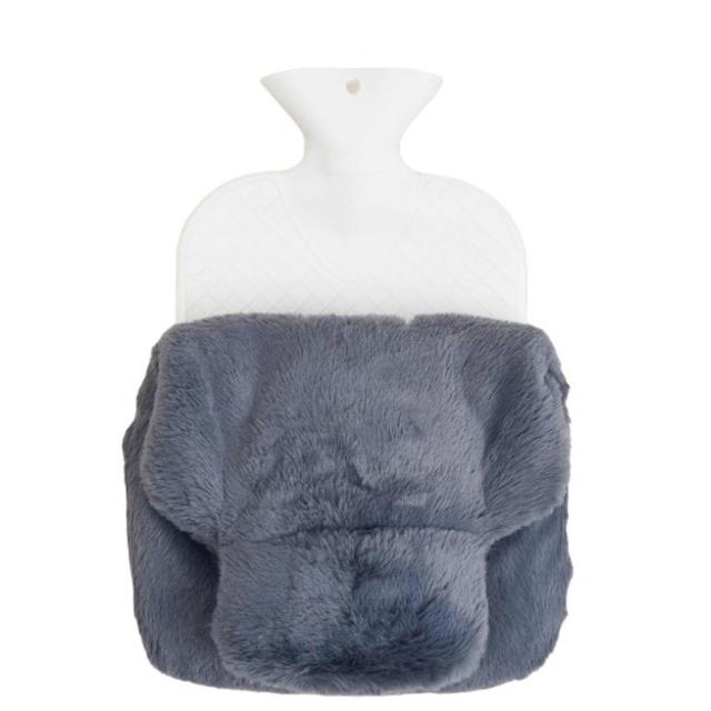 M&S Collection Supersoft Faux Fur Hot Water Bottle 'One Size Blue GOODS M&S   