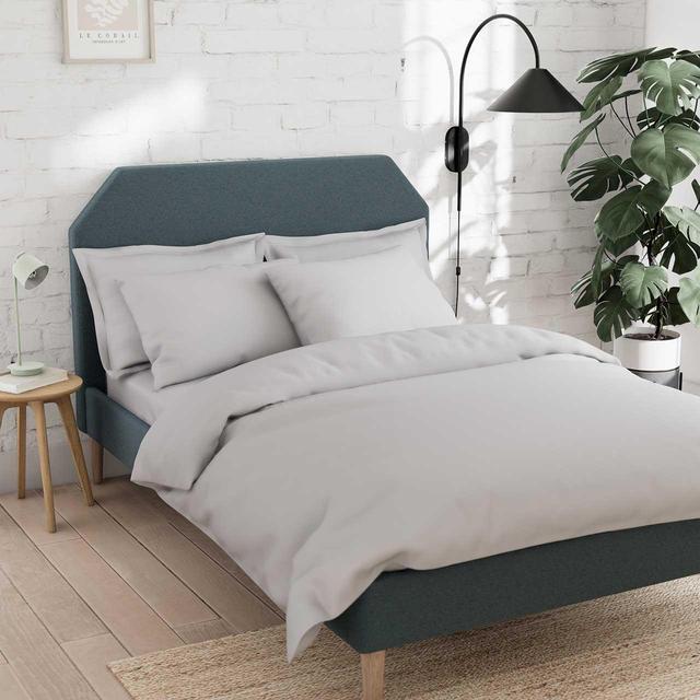 M&S Cotton Rich Duvet Cover Double Silver Grey