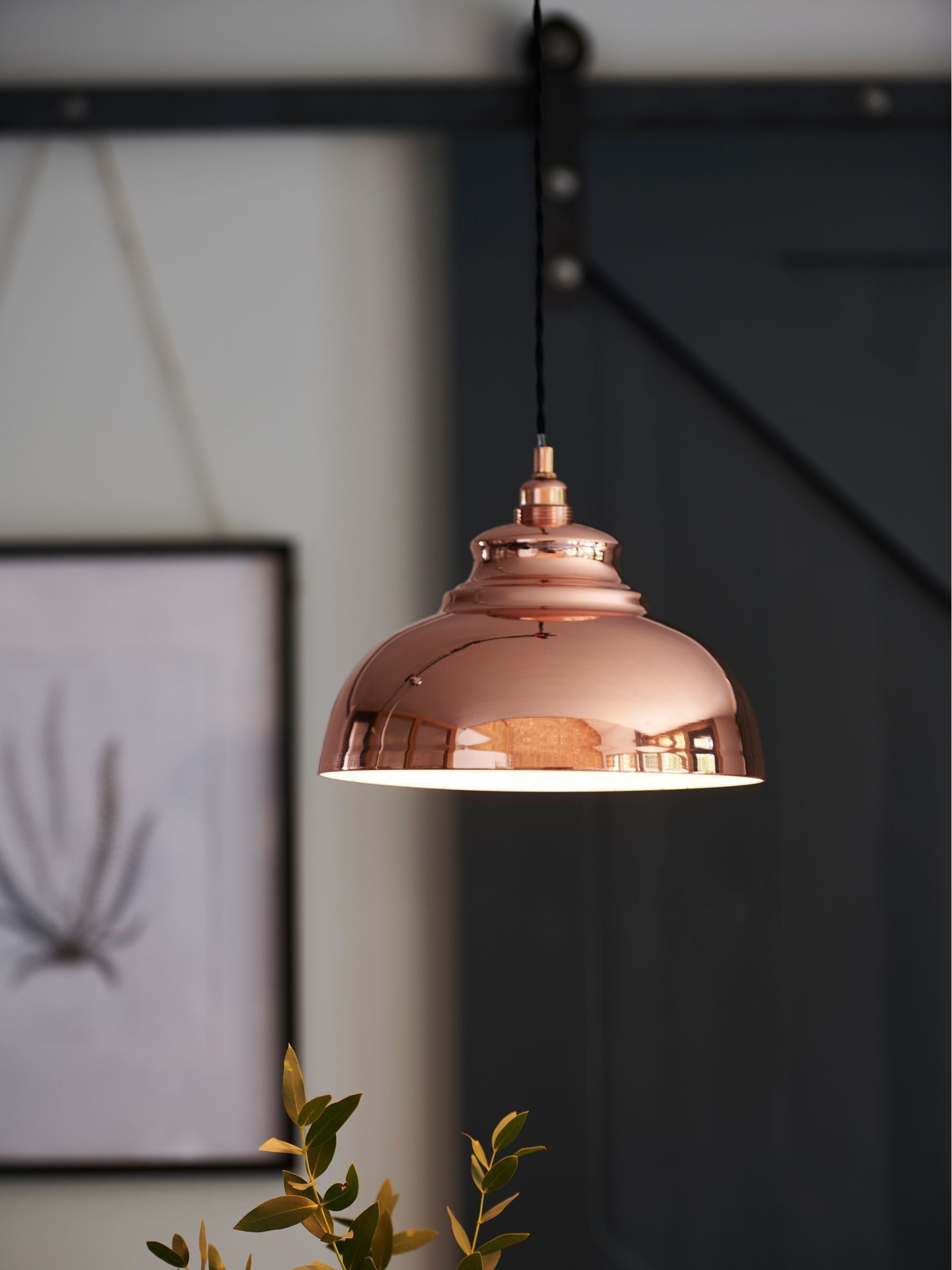 Copper Dixon pendant lamp shade easy fit 29cm, imported from the UK