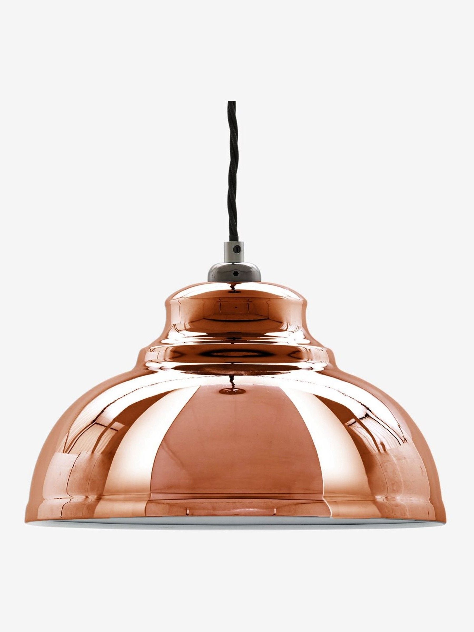Copper Dixon pendant lamp shade easy fit 29cm, imported from the UK