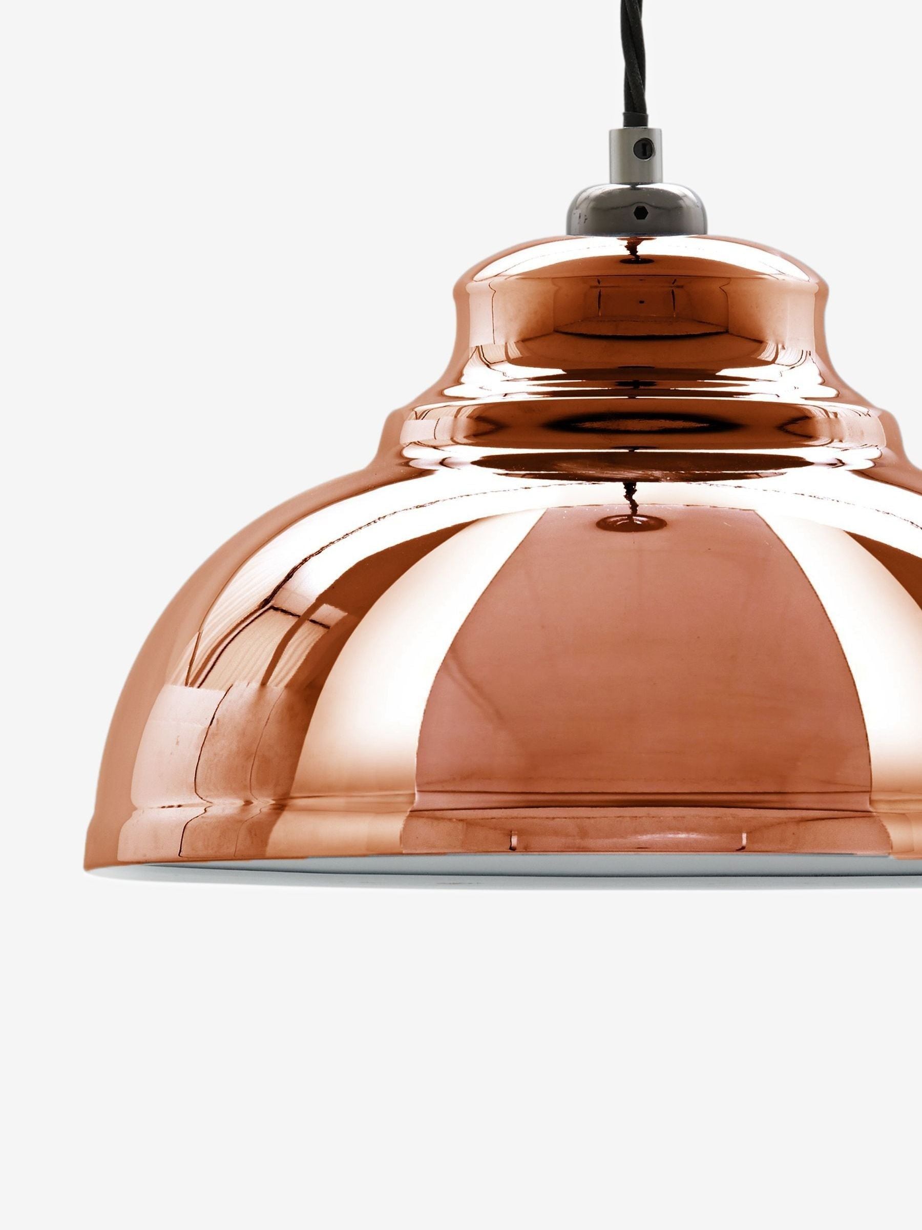 Copper Dixon pendant lamp shade easy fit 29cm, imported from the UK