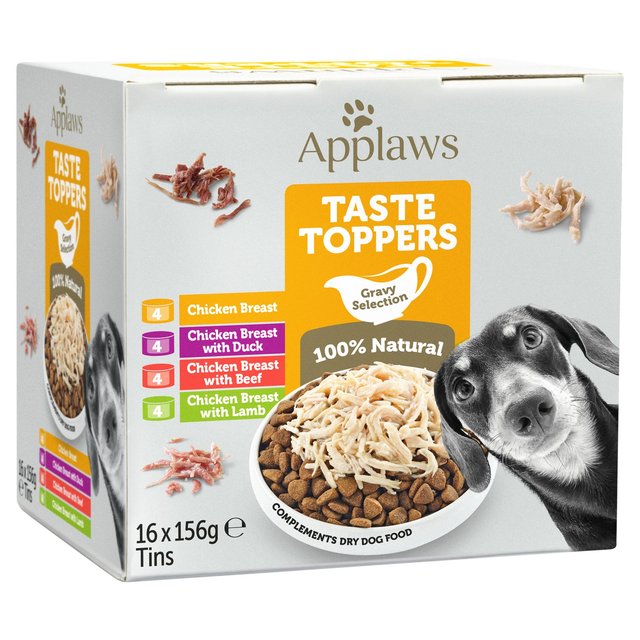 Applaws Taste Topper Dog Gravy Tin Mixed Multipack   16 x 156g GOODS M&S   