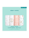 Aden & Anais Pink Essentials Muslin Blankets 4 Pack