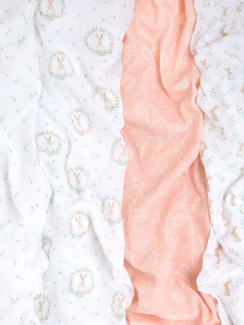 Aden & Anais Pink Essentials Muslin Blankets 4 Pack