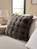Charcoal Grey Aspen Faux Fur Cushion 59 x 59cm