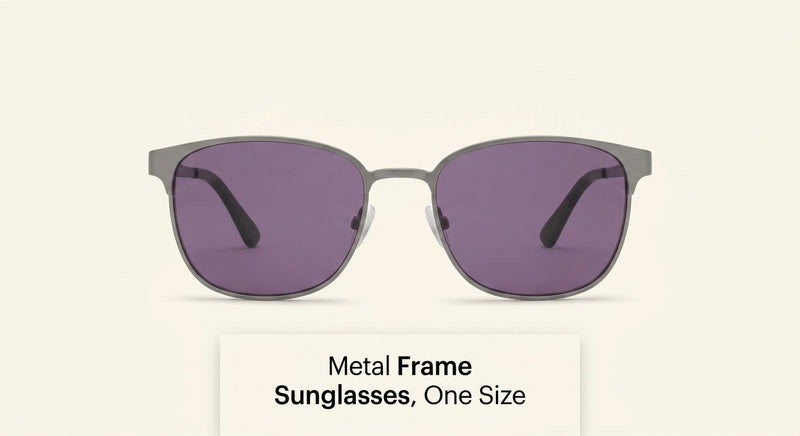 Prada A60S rectangle metal sunglasses with tinted lenses (British brand)