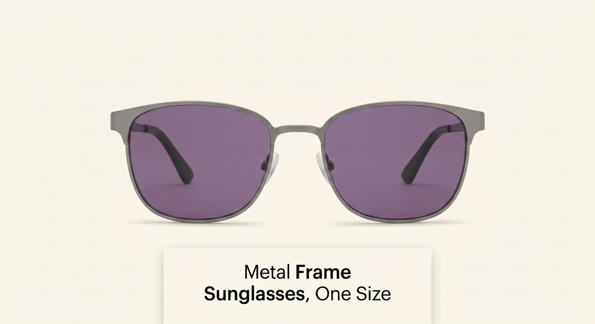 Prada A60S rectangle metal sunglasses with tinted lenses (British brand)