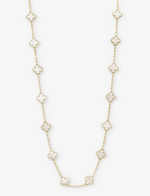 Van Cleef & Arpels Vintage Alhambra necklace 18ct gold mother of pearl - British product