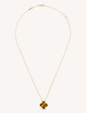 Van Cleef & Arpels Alhambra pendant, tiger's eye, 18ct gold (British brand)