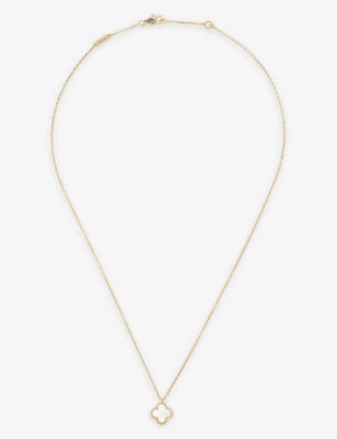 Van Cleef & Arpels Sweet Alhambra gold and mother-of-pearl pendant (British brand)