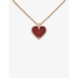 Van Cleef & Arpels Sweet Alhambra pink gold carnelian necklace, UK version