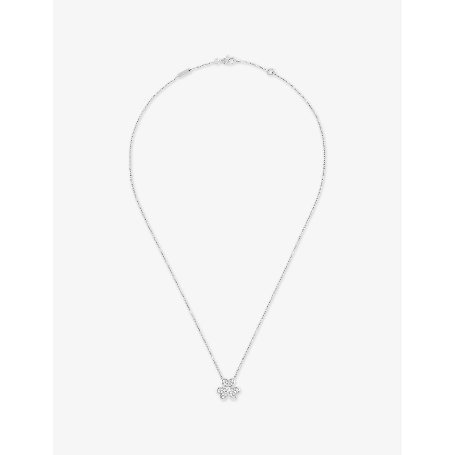 Van Cleef Arpels Frivole Mini diamond necklace 18ct white gold (British brand)
