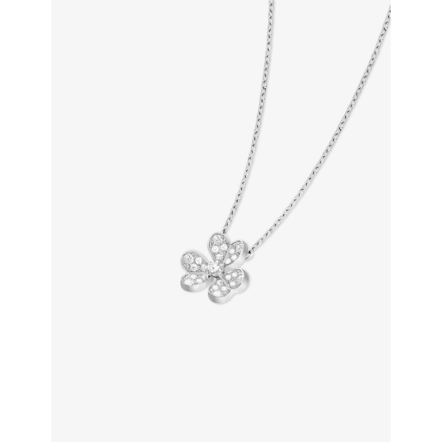 Van Cleef Arpels Frivole Mini diamond necklace 18ct white gold (British brand)
