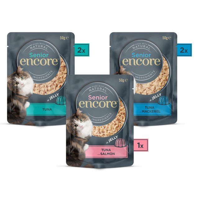 Encore Cat Senior Fish in Jelly   5 x 50g GOODS M&S   