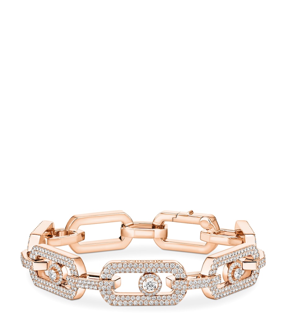 Bracelet Messika So Move XL en or rose et diamants - Produit britannique