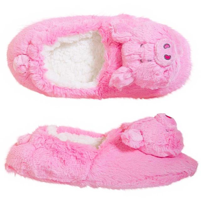 M&S Kids Percy Pig Slippers Size 6-13 Pink GOODS M&S   