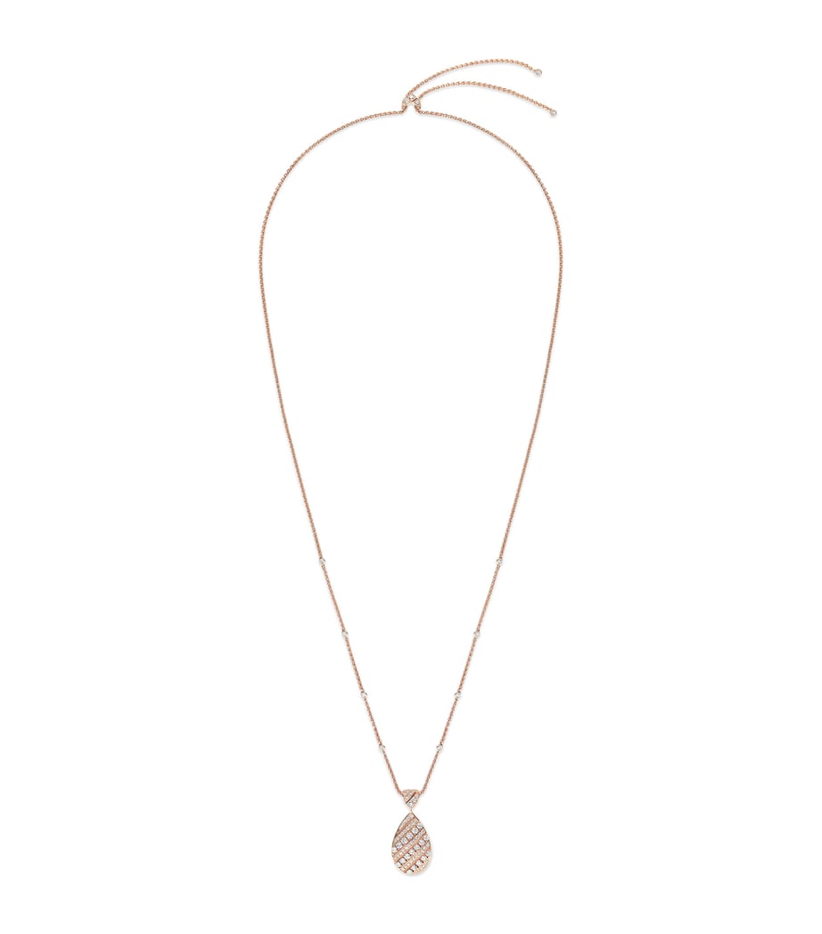 Chaumet rose gold diamond pendant necklace (British brand)