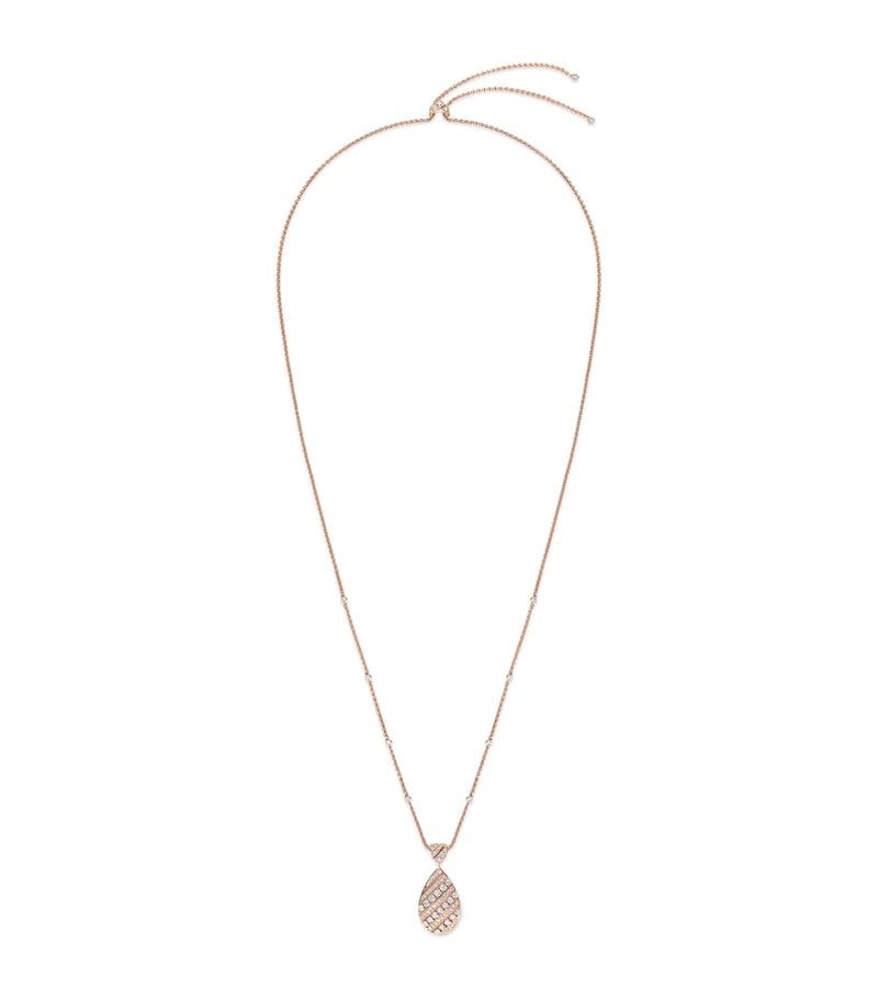 Chaumet rose gold diamond pendant necklace (British brand)