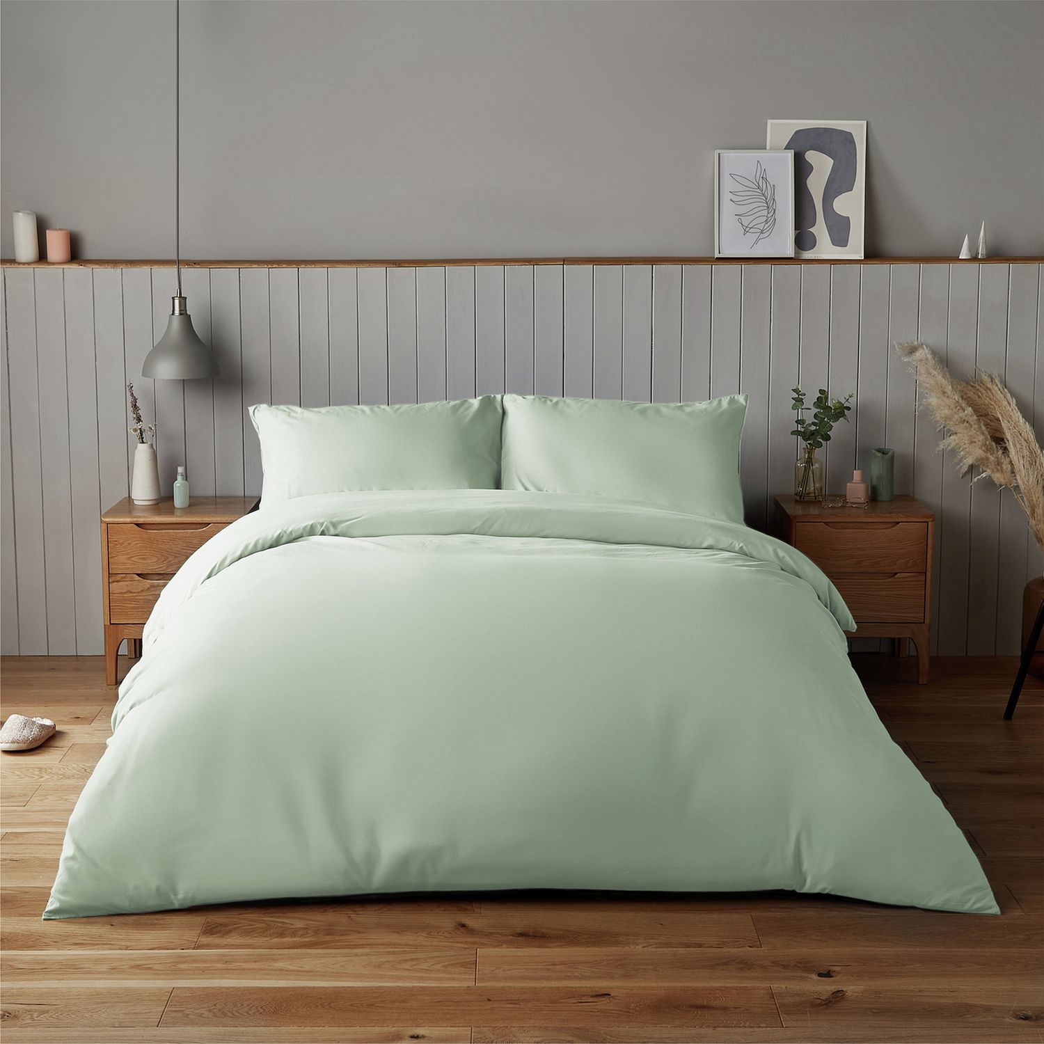 Silentnight Supersoft Sage Green Duvet Set - Double